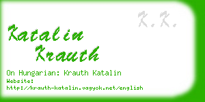 katalin krauth business card